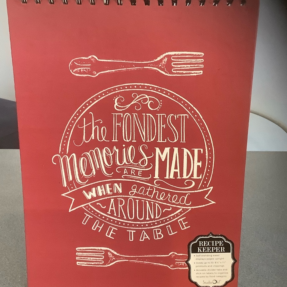 Studio Red and Black Recipe Organizer
